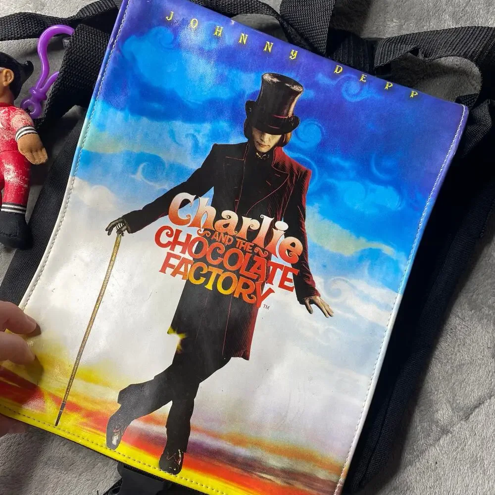 Vintage Y2K Charlie and the Chocolate Factory Promo Messenger Bag Oopah Loompa - Picture 3 of 10